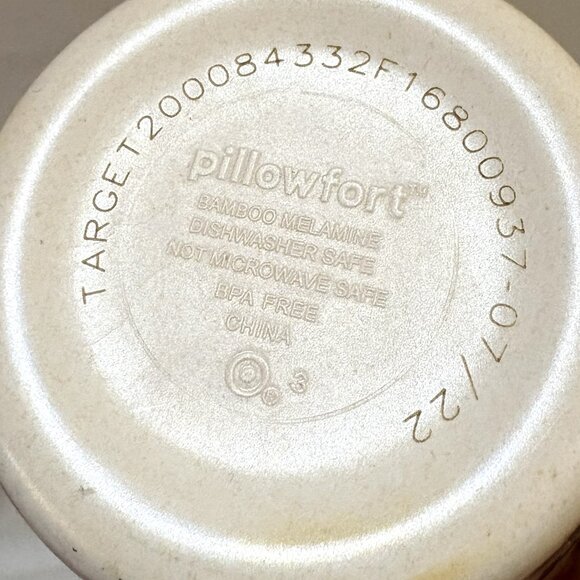 Pillowfort BPA Free Melamine Child Cup and Plate Flower Ladybug Cactus Sunset - Picture 11 of 13